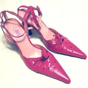 Pink Carlos Santana Leather Heels